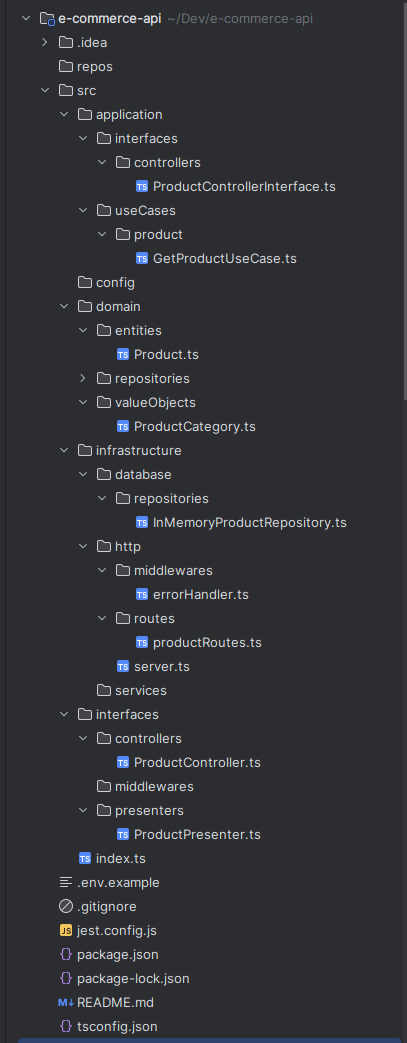 Folder architecture with renamed interfaces